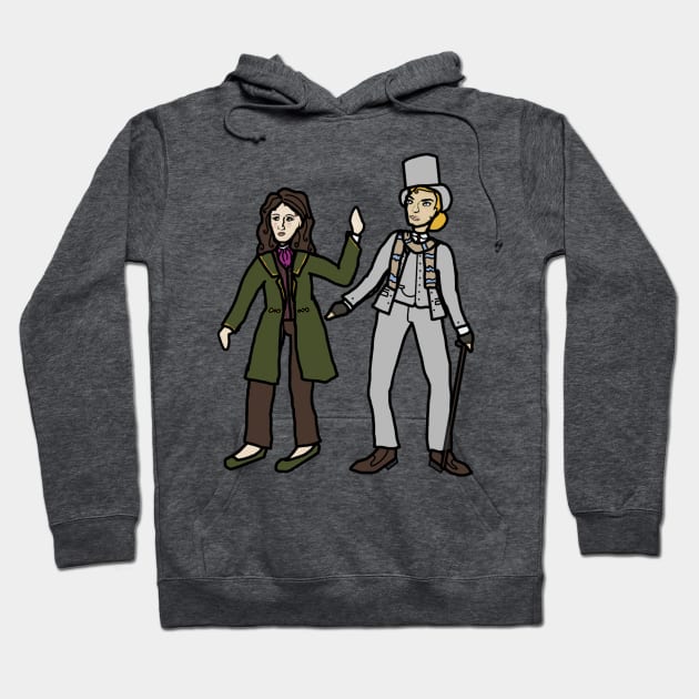 Miss Holmes and the Doctor: Victorian Rule 63 Hoodie by LochNestFarm